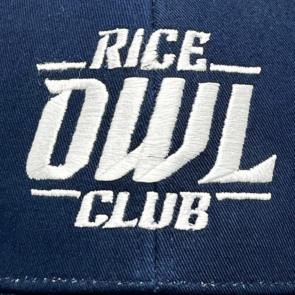 Rice Owl Club adidas Snap-Back Hat Unisex Navy/White Used Mesh Trucker Cap NCAA